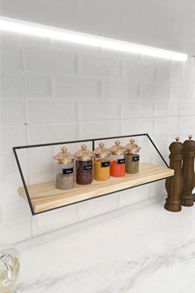 DDTREND 2 Pieces Wall Mounted Wooden Shelf Organizer Spice Rack Home Gift Off...