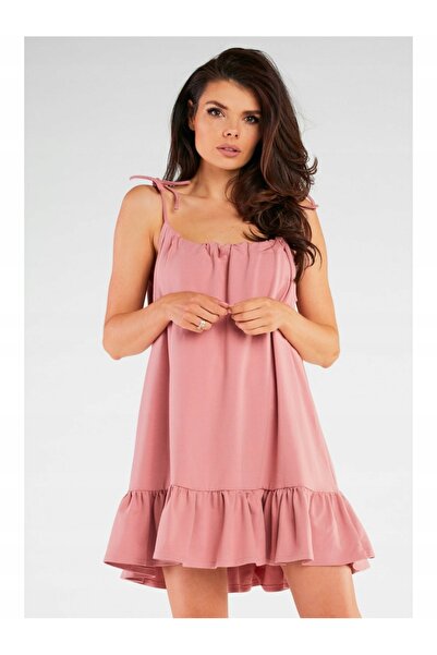 Awama Sukienka M251 - Różowy - L/XL