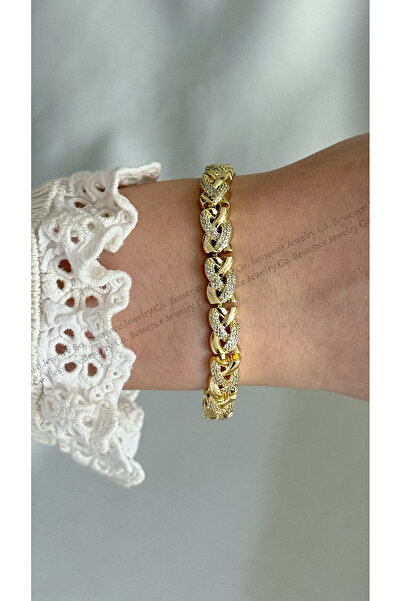 Bessence Jewelry Co Xuping 14K Gold Luxury Sarmal Sonsuzluk Örgü Model Çelik ...