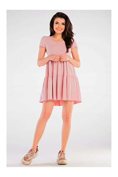 Awama Sukienka M244 - Powder pink - S