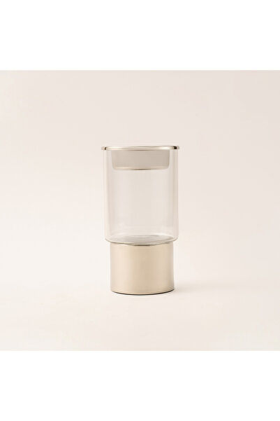 homez مبخرة عود من مجموعة أولفا، مصنوعة من المعدن الفضي والزجاج، مقاس 11 × 18...