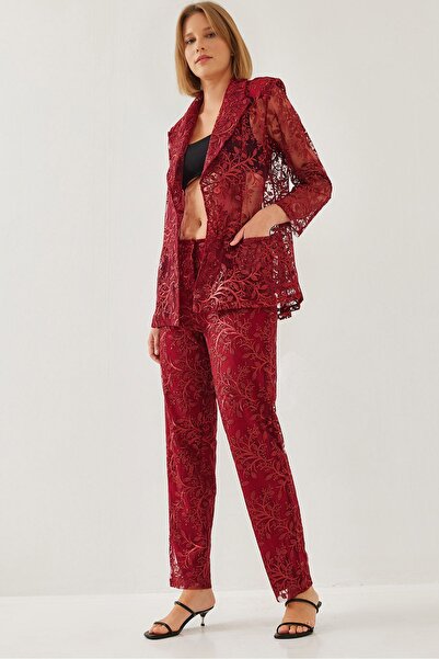 Hiccup LUCCI MBMS semi-sheer textured sequin two-piece set