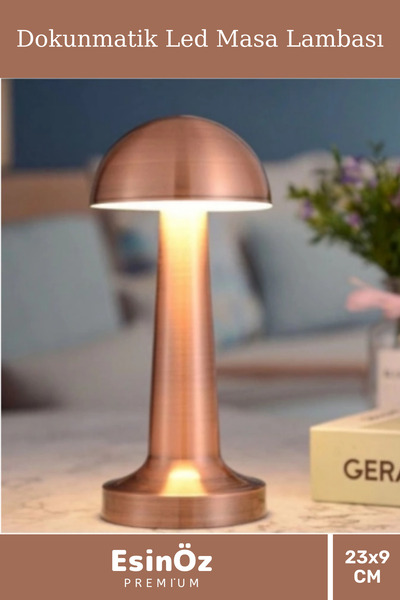 EsinÖz #Masa Lambası Şık Görünüm Mantar Model Dokunmatik Butonlu LED Masa Lam...