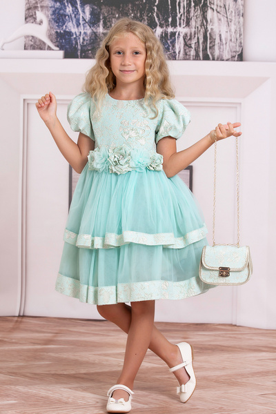 SÜSLÜ PİNK KİDS Girls' Tulle Dress with Bag