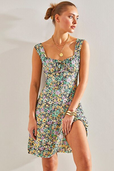 Hiccup Midi dress with floral collar and heart