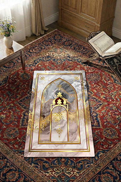 THEMODERNHANE Covoraș de rugăciune moale din pene de găină, cu bază anti-alun...