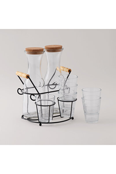 LA MESA glass 9pcs juice jar set 1000ml