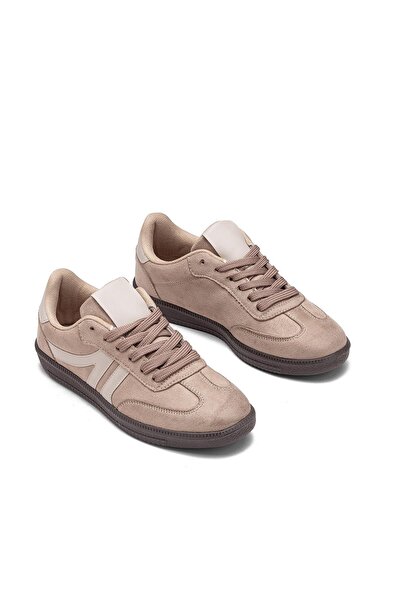 lady classy Günlük Kadın Sneaker Desenli Hafif Yüksek Taban Bağcıklı Spor Aya...