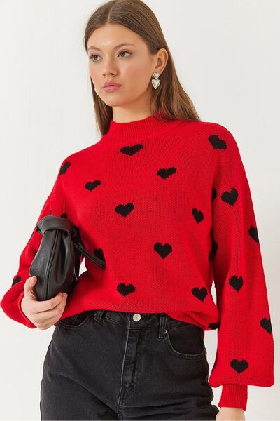 Hiccup Knitted sweater with heart pattern Bianco Lucci