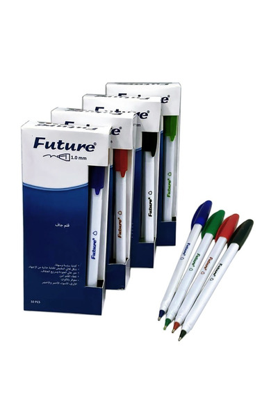 FUTURE - 1mm ballpoint pen - Box of 10 multi-colored pens