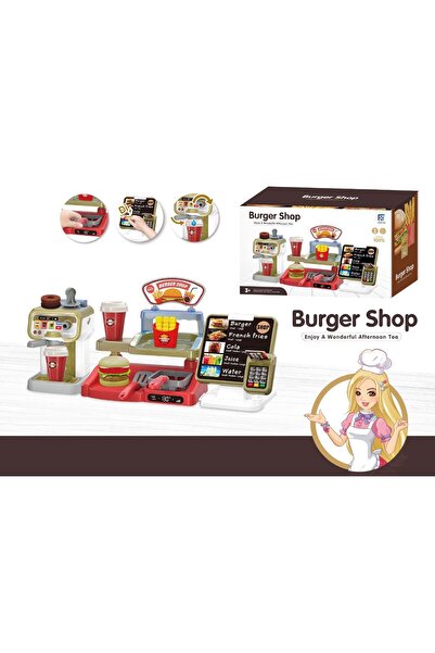 trendyhome Set de Joaca Fast Food si Aparat de Cafea, Sunete si Lumini Intera...