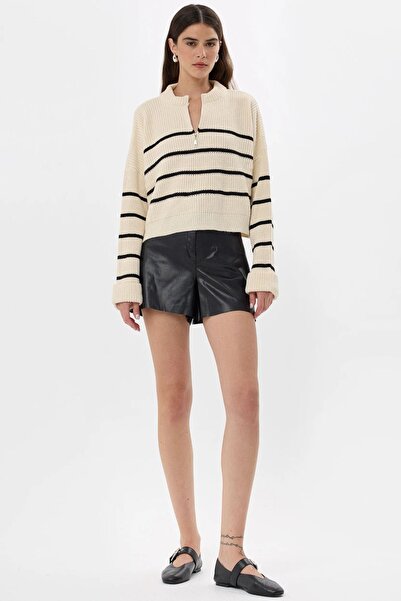 Hiccup محبوك سترة مخططة انغلق