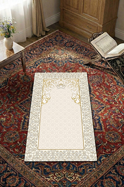 THEMODERNHANE Covoraș de rugăciune moale din pene de găină, cu bază anti-alun...