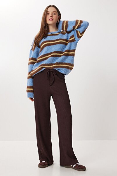 Hiccup Pantaloni largi texturați cu talie înaltă ISTANBUL