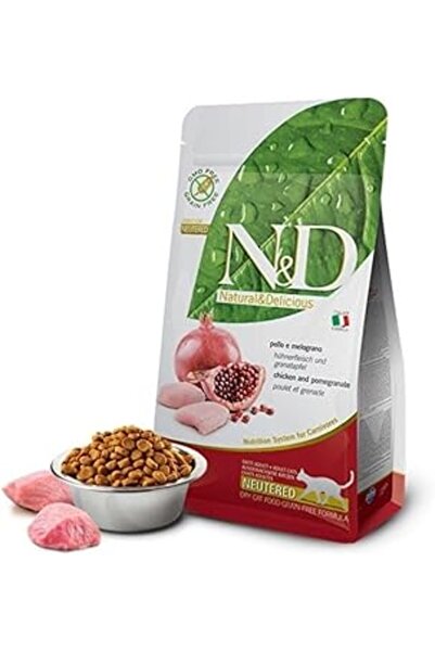 N&D Tahılsız Tavuklu Narlı Kısırlaştırılmış Yetişkin Kedi Maması - 1,5 Kg