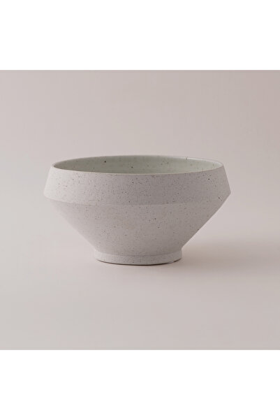 homez وعاء سيراميك مزخرف، بيج، 25.5 × 25.5 × 13 سم