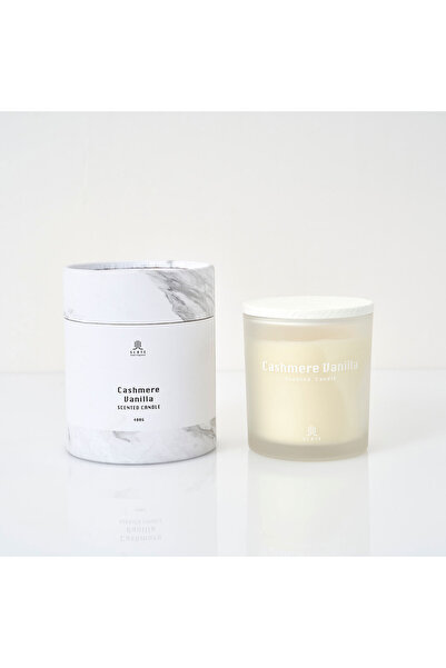 Generic شمعة في برطمان، 400 غرام، برائحة الفانيليا الكشميرية، باللون الأبيض