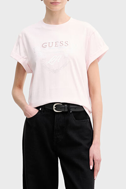 Guess Jersey Cotton Stone Detailed Regular Fit Crew Neck t Shirt W6Ri30I3Z14 ...