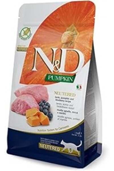 N&D Tahılsız Kısırlaştırılmış Balkabaklı Kuzulu Kedi Maması 1,5 Kg