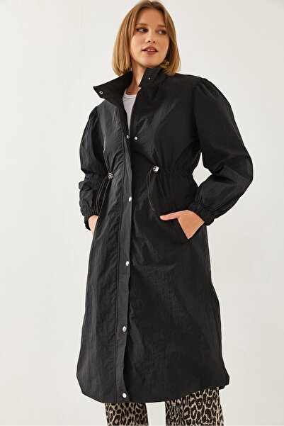 Hiccup Long raincoat with elastic waist Bianco Lucci
