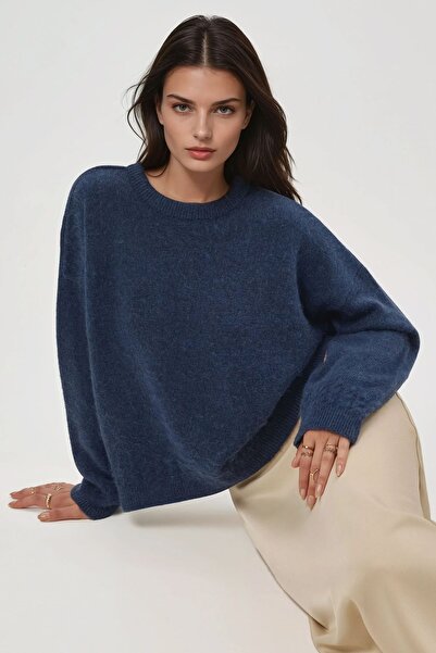 Hiccup Örgü Detaylı Yumuşak Dokulu Bisiklet Yaka Triko Kazak