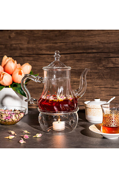 Generic إبريق شاي واحد من زجاج البوروسيليكات سعة 750 مل