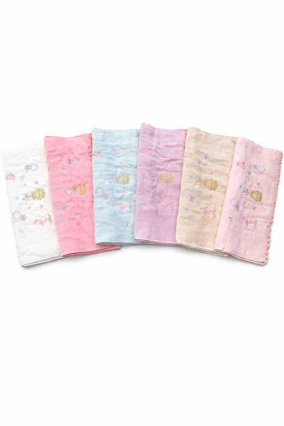 ASG TEKSTİL Set of 12 50X90 cm Patterned Hand & Face Towels