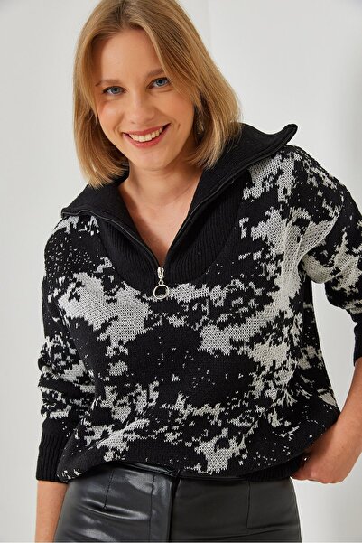 Hiccup Bianco Lucci knitted zipper sweater