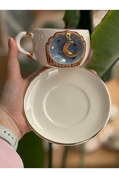 BSK Ceramics Handmade Ramazan Koleksiyonu Çay Fincanı - Hilal
