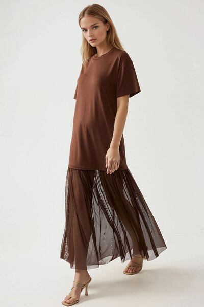 Hiccup Comfortable midi dress with tulle skirt, Pika collection