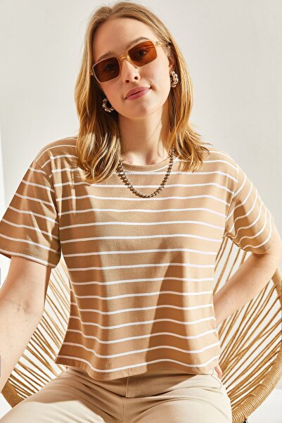 Hiccup Bianco Lucci striped round neck T-shirt