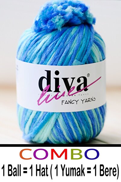 Diva İplik Combo 20 - (Outlet) - Export Surplus Pom-Pom Gift Beanie Cap (1 Ba...