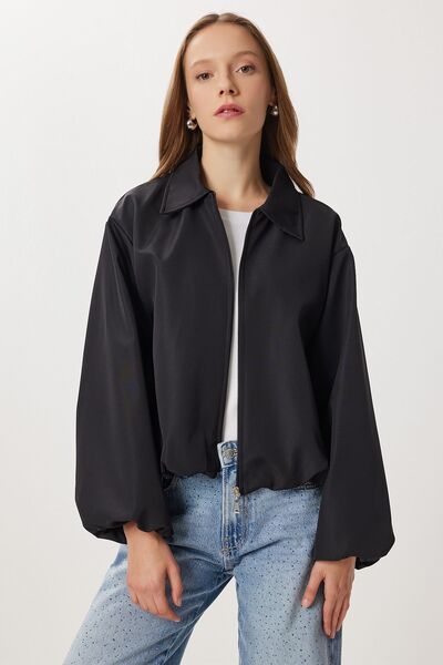 Hiccup ISTANBUL gabardine bomber jacket with zipper