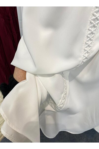 PERA MODA قميص أنيق طويل بمقاس كبير O قصة فضفاضة مع تطريز أمامي