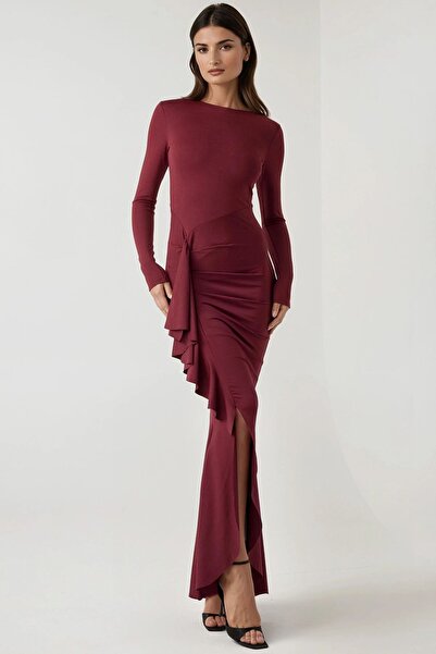 Hiccup Преміум Волан Детально облягаюче максі-плаття