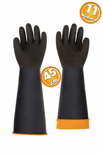 VENTO Koruyucu Eldiven Sanayi Tip Uzun Boy Komple Koruma İçi Tırtıklı