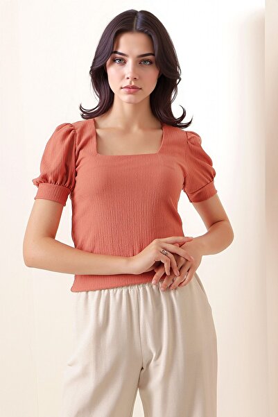 Hiccup Bluză BDART cu croială slim fit și guler pătrat