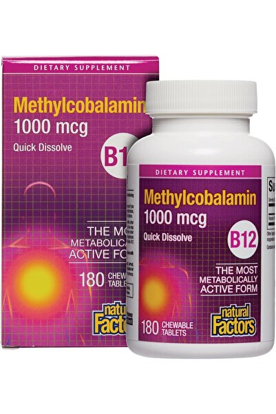 Natural Factors , Vitamin B12 Methylcobalamin 1,000 mcg, Quick Dissolving Tab...
