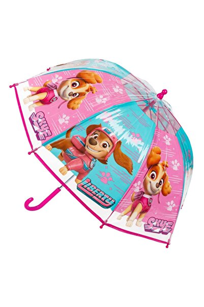 OEM Paw Patrol Skye Pink Transparent Manual Stick Rain Umbrella for Children ...