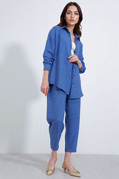 Hiccup Σετ μακρυμάνικο πουκάμισο και παντελόνι από λινό BDART