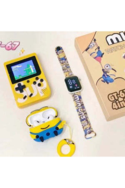 Tenzo Combo „MINIONS” Consolă portabilă mini pentru copii + ceas inteligent B...