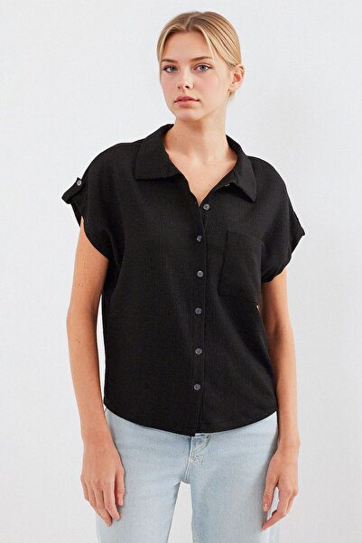 Hiccup Πουκάμισο BDART με λεπτομέρεια τσέπης και υφή κρεπ