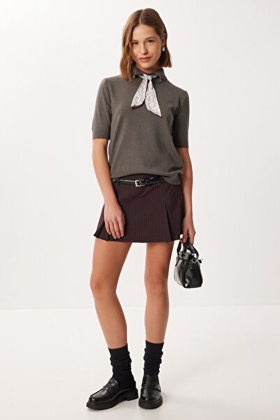 Hiccup ISTANBUL Pulover cu guler polo și detaliu tip eșarfă