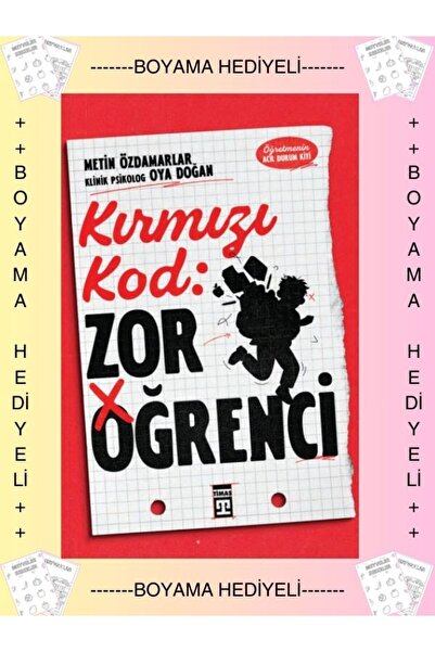 Timaş Yayınları Boyamalı Kırmızı Kod Zor Öğrenci Metin Özdamarlar Oya Doğan Ö...