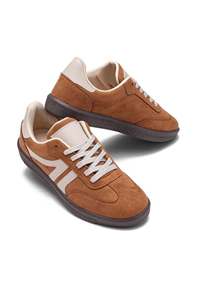 lady classy Günlük Kadın Sneaker Desenli Hafif Yüksek Taban Bağcıklı Spor Aya...