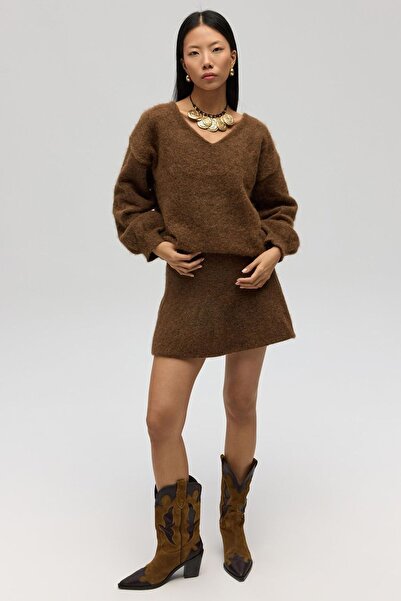 Hiccup MAI STUDIOS Nordis Knitwear Fusta Mini cu Voluri