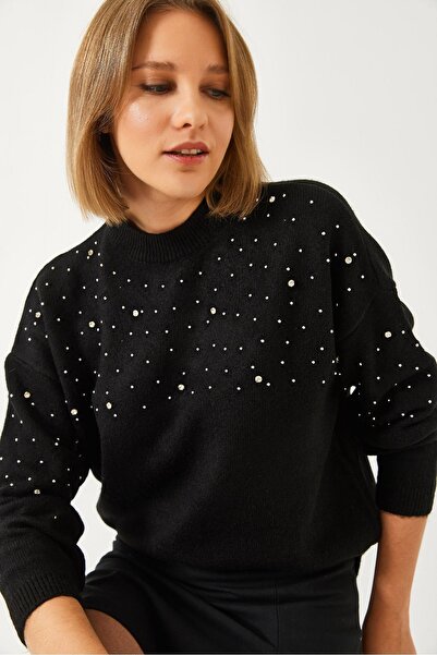 Hiccup Pulover tricotat cu pietre Bianco Lucci