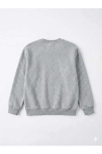 Bonbelle 3 İplik Bisiklet Yaka Erkek/Kız Çocuk Yumuşak Dokulu Sweatshirt