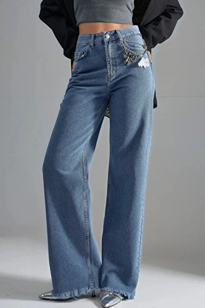 Hiccup SQUALO High-waisted wide-leg denim jeans