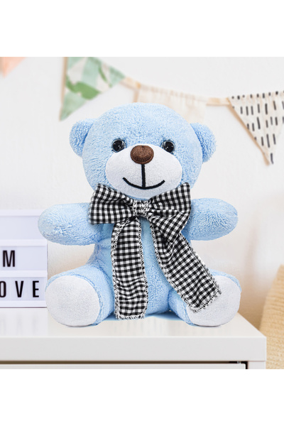 Pababo 25 cm Papyonlu Peluş Ayıcık – Sevimli Oyuncak Ayı, Hediye Ayıcık